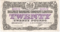 Belfast Banking Company Ltd 20 Pounds,  9.11.1939
